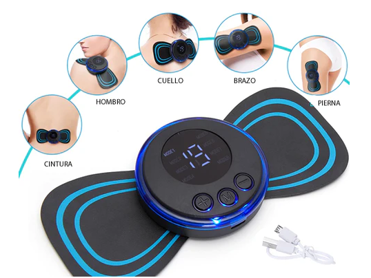 Masajeador portátil con 8 modos y pantalla LCD