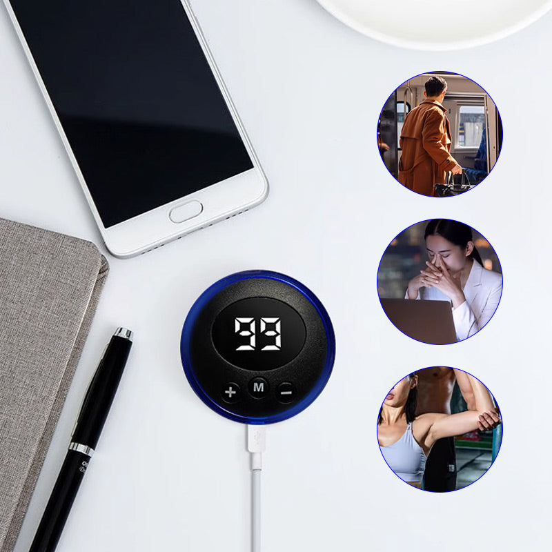 Masajeador portátil con 8 modos y pantalla LCD
