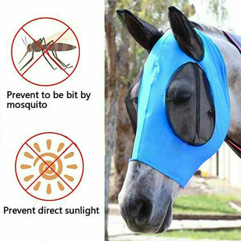 Máscara antimoscas de malla para caballos