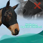 Máscara antimoscas de malla para caballos