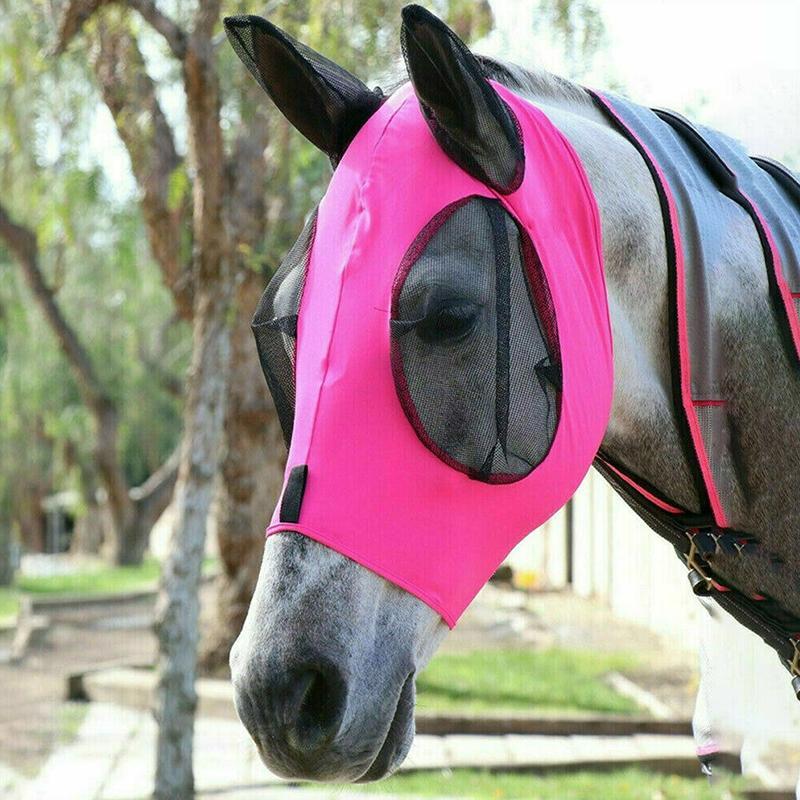 Máscara antimoscas de malla para caballos