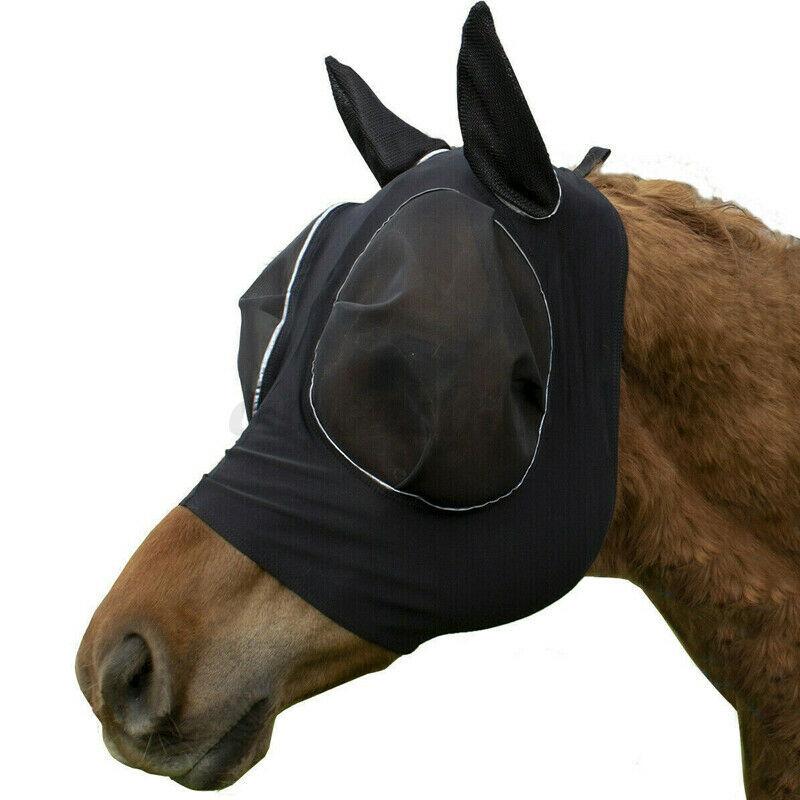 Máscara antimoscas de malla para caballos