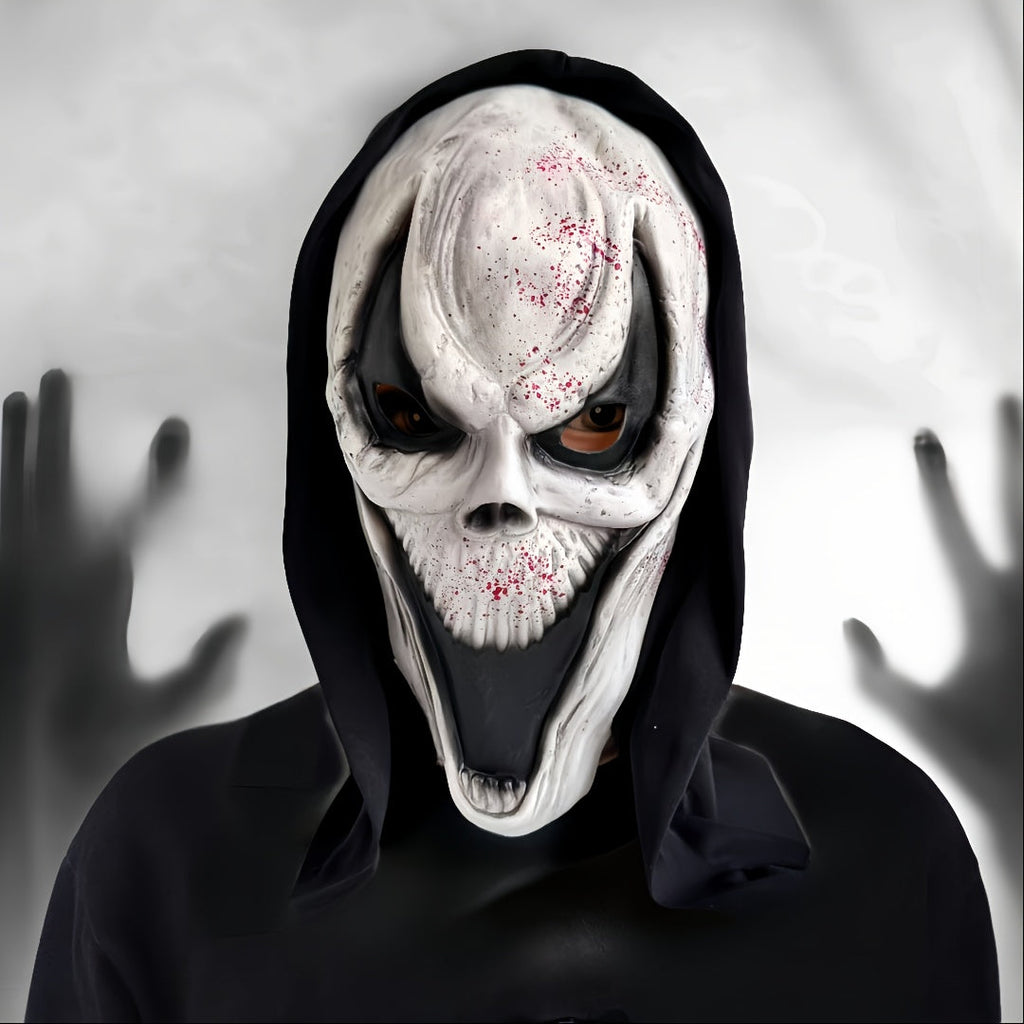 Máscara de calavera con capucha para adulto