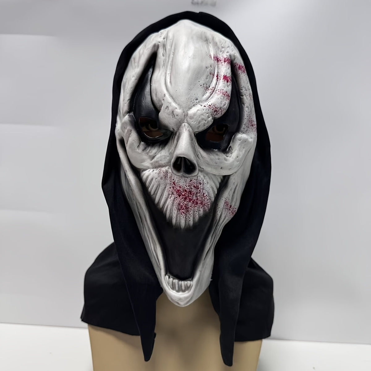 Máscara de calavera con capucha para adulto