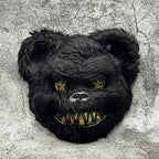 Máscara de conejo o de oso terrorífico para Halloween en pelo sintético con dientes ensangrentados, 4 diseños y sets de 