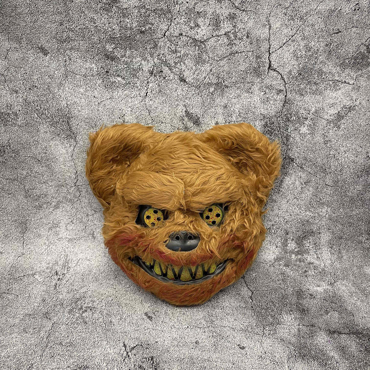 Máscara de conejo o de oso terrorífico para Halloween en pelo sintético con dientes ensangrentados, 4 diseños y sets de 