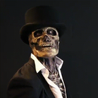 Máscara de esqueleto de látex con cerebro visible para Halloween, 48 × 38 × 38 cm