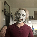 Máscara de Halloween terrorífica, máscara de demonio sonriente de látex para adultos, máscara espeluznante para fiestas 