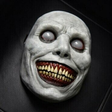Máscara de Halloween terrorífica, máscara de demonio sonriente de látex para adultos, máscara espeluznante para fiestas 