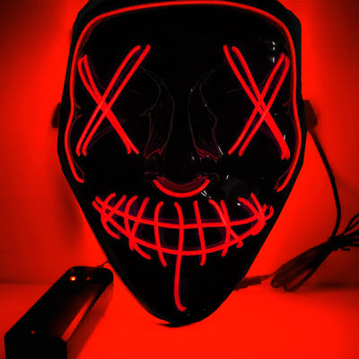 Máscara de Halloween terrorífica, máscara de demonio sonriente de látex para adultos, máscara espeluznante para fiestas 