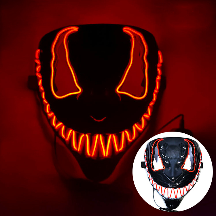 Máscara de Halloween terrorífica, máscara de demonio sonriente de látex para adultos, máscara espeluznante para fiestas 