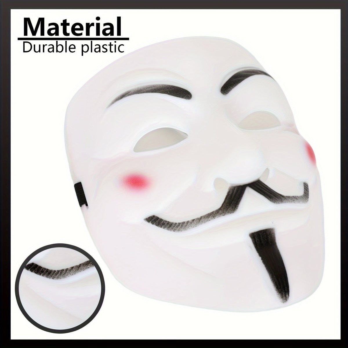 Máscara de plástico Anonymous para hombre — Disfraz completo de Halloween
