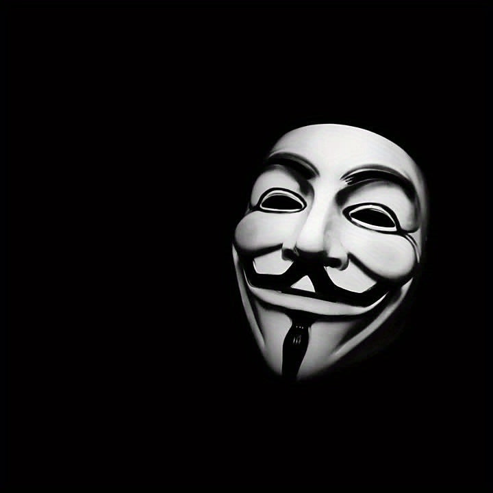 Máscara de plástico Anonymous para hombre — Disfraz completo de Halloween