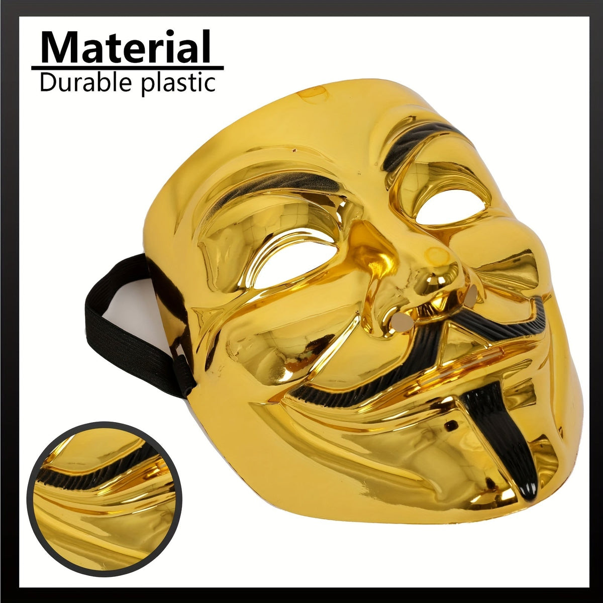 Máscara de plástico Anonymous para hombre — Disfraz completo de Halloween