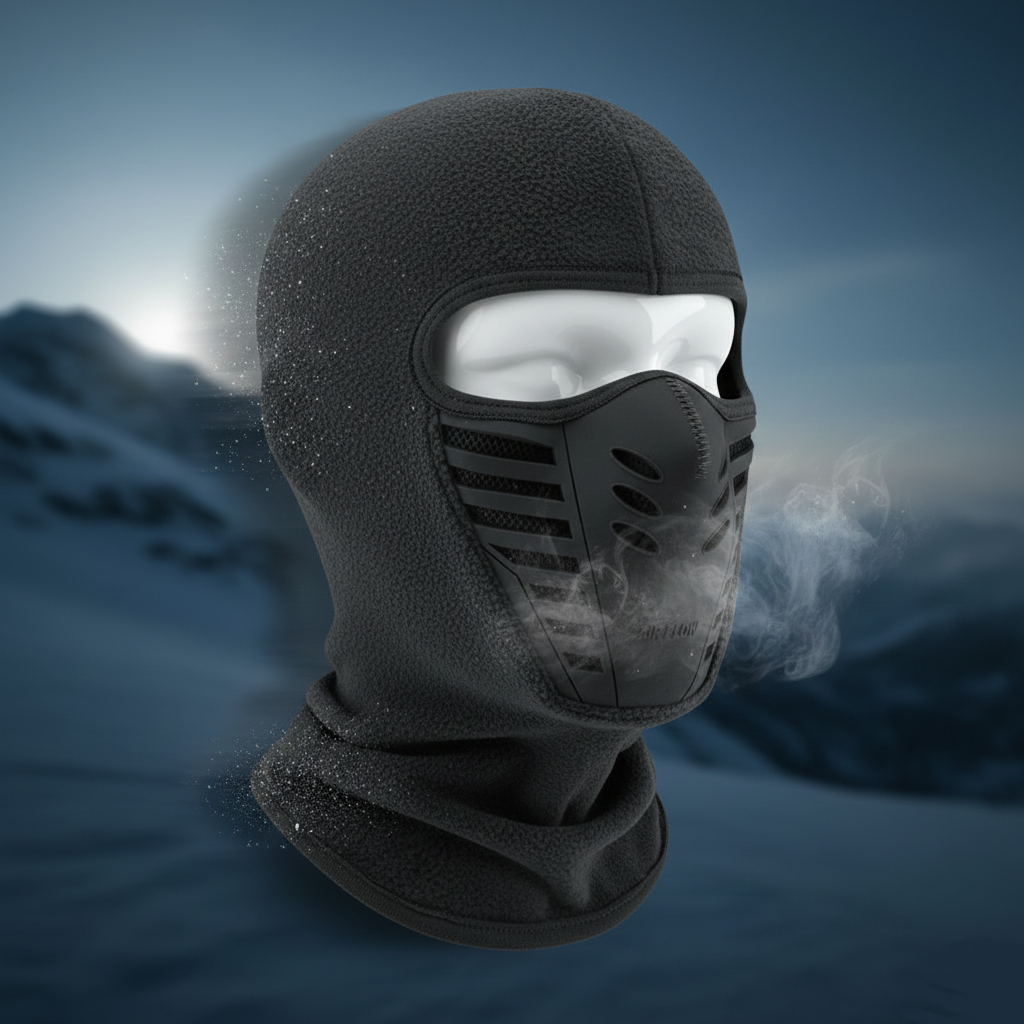 Máscara facial térmica cortavientos de invierno — Cobertura completa de cara inferior y cuello
