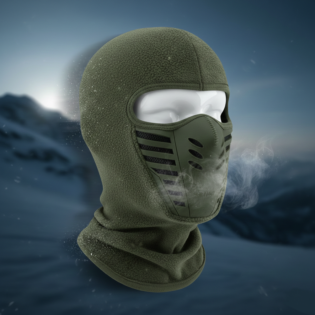 Máscara facial térmica cortavientos de invierno — Cobertura completa de cara inferior y cuello