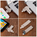 Memoria USB 3 en 1 con conectores Lightning, Micro-USB y USB 3.0