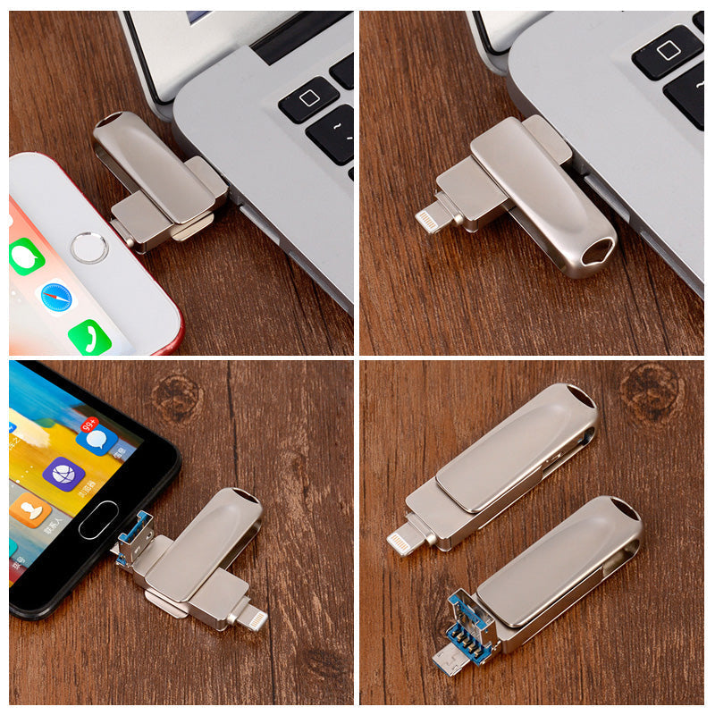 Memoria USB 3 en 1 con conectores Lightning, Micro-USB y USB 3.0