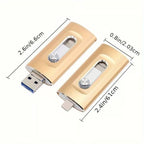 Memoria USB 3 en 1 de gran capacidad para móvil y ordenador