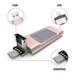 Memoria USB 4 en 1 para iPhone, Android y PC con transferencia rápida de archivos