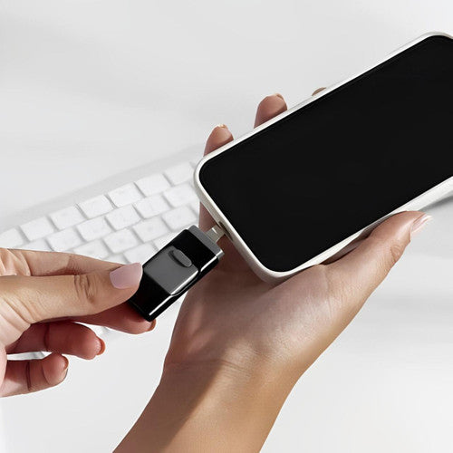 Memoria USB 4 en 1 para iPhone, Android y PC con transferencia rápida de archivos