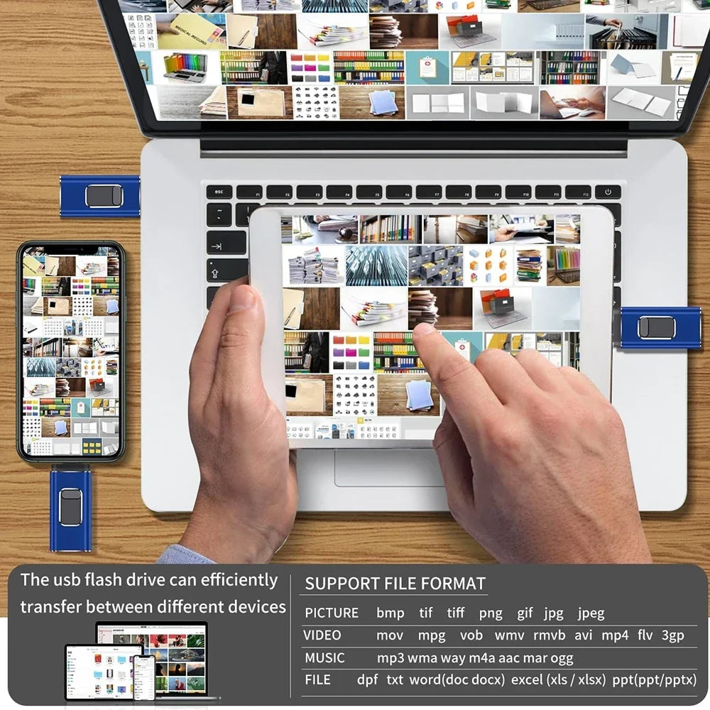 Memoria USB 4 en 1 multidispositivo