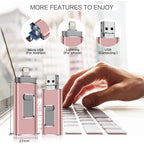 Memoria USB portátil para iPhone, iPad y Android