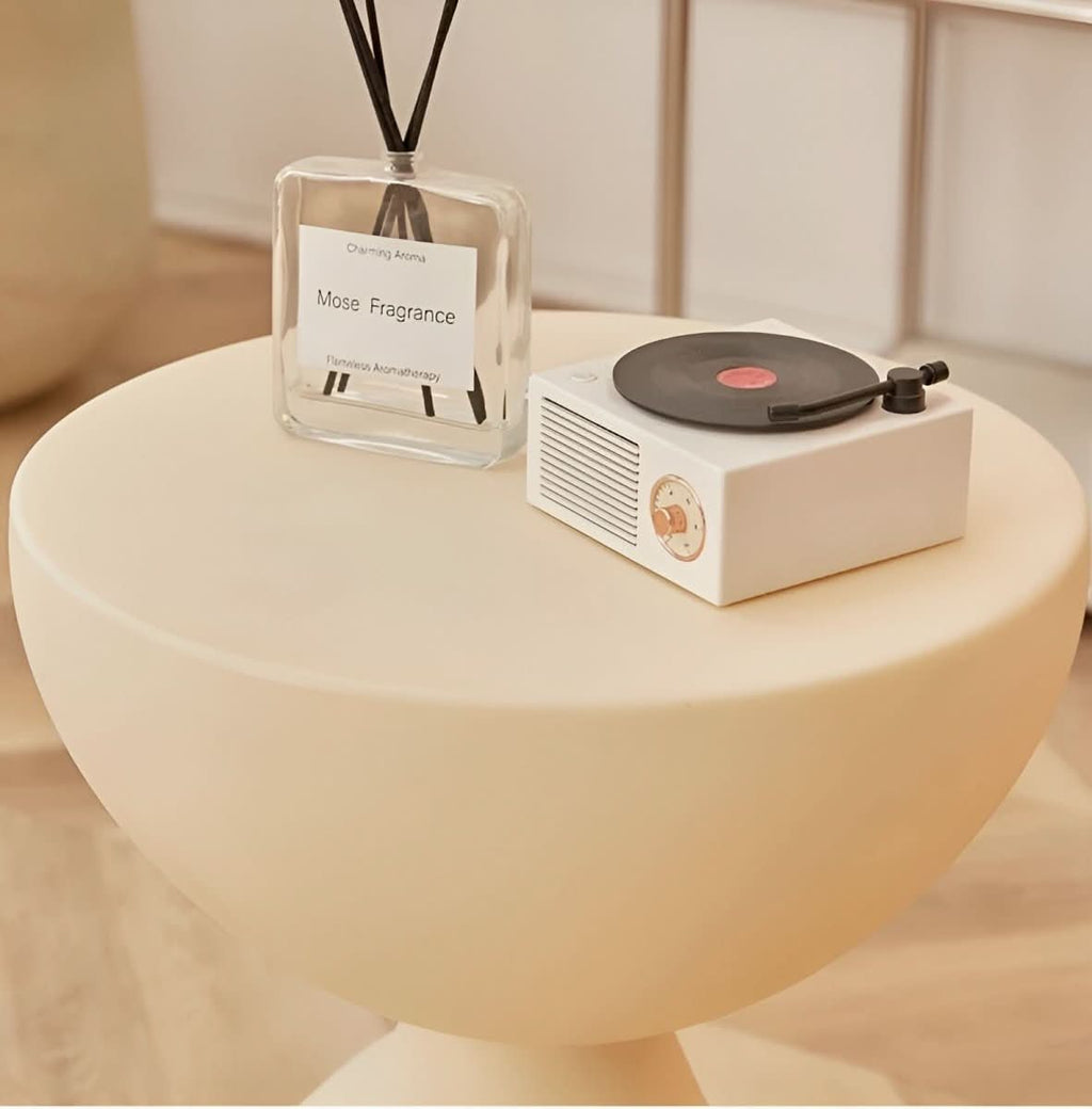 Mesa auxiliar redonda elegante para salón