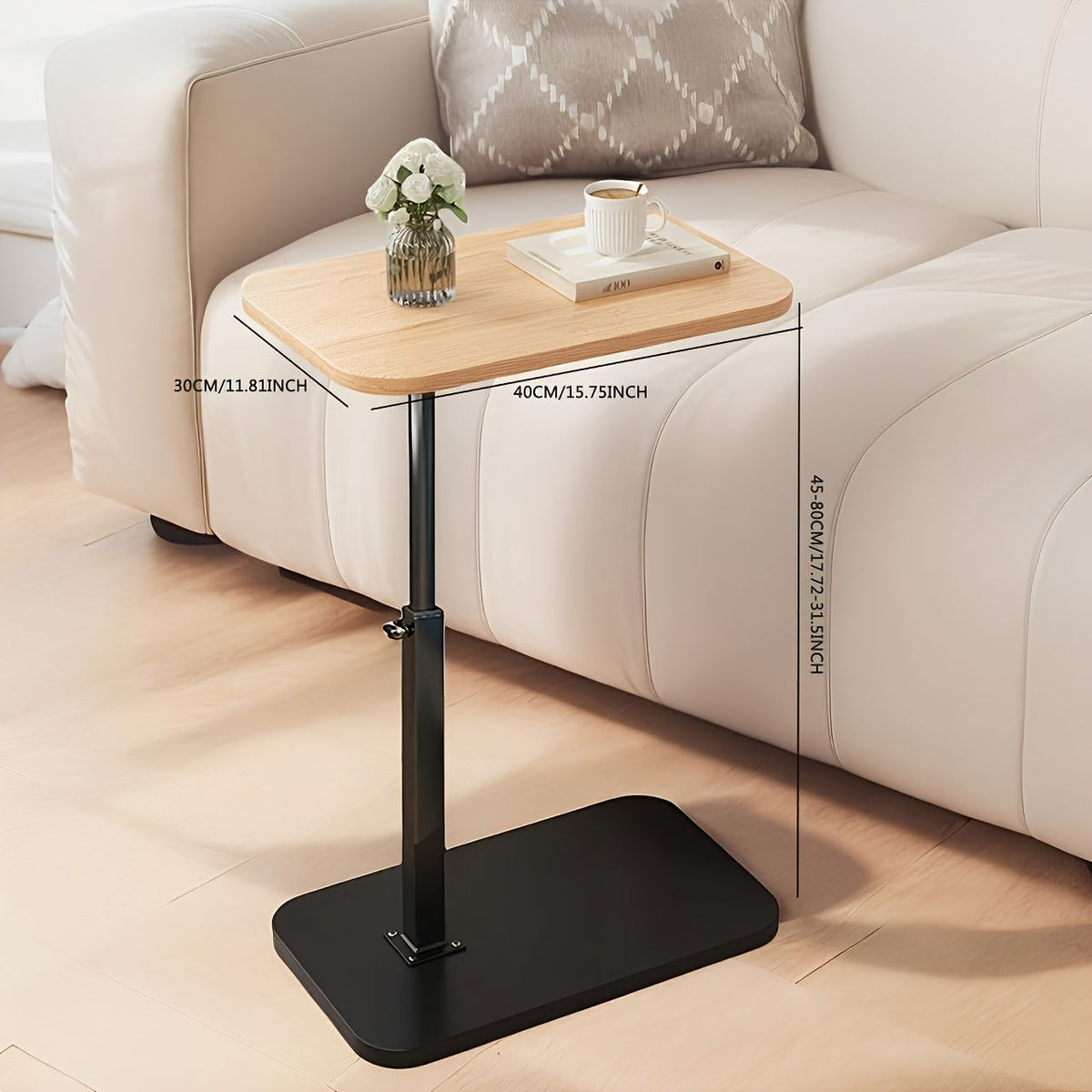 Mesa auxiliar regulable para cama o sofá, diseño moderno