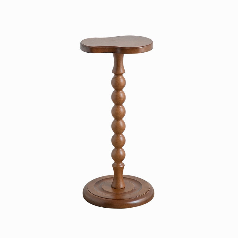 Mesa de centro mini de madera maciza estilo medieval