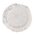 Mesa decorativa de macramé