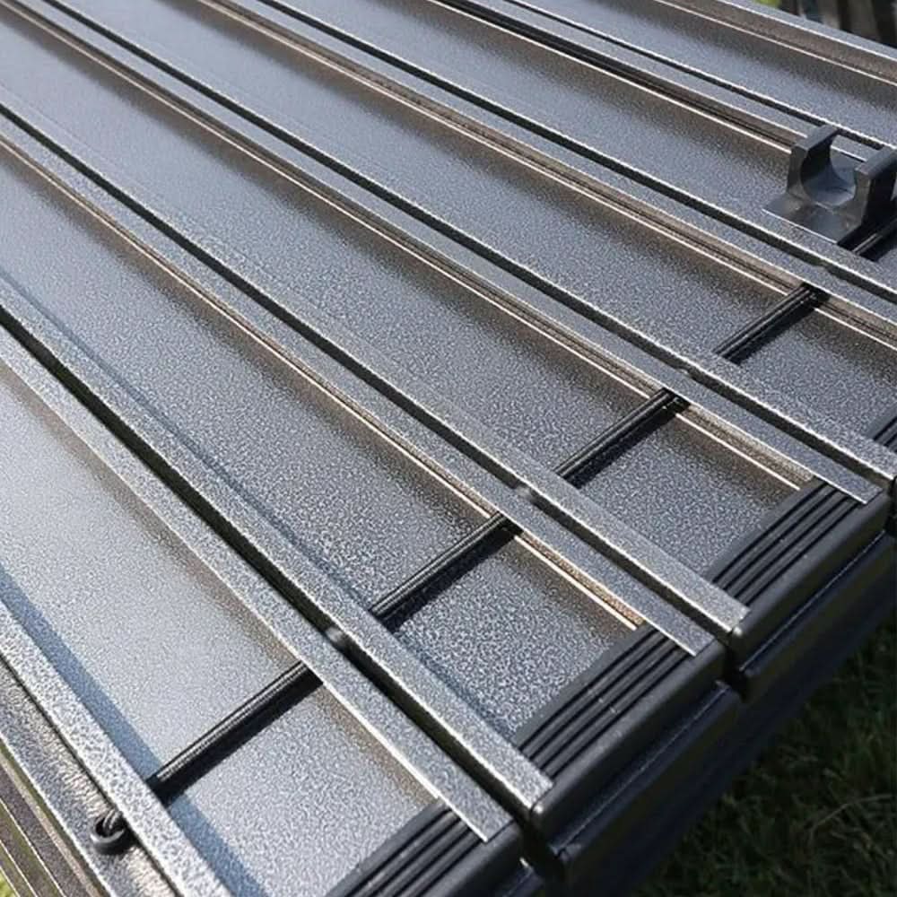 Mesa plegable de exterior con superficie resistente al calor y a los arañazos