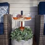 Mesa plegable portátil de madera para vino y picnic