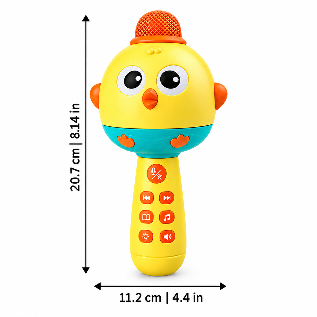 Micrófono de karaoke inalámbrico para niños con Bluetooth, luces LED y efectos de voz