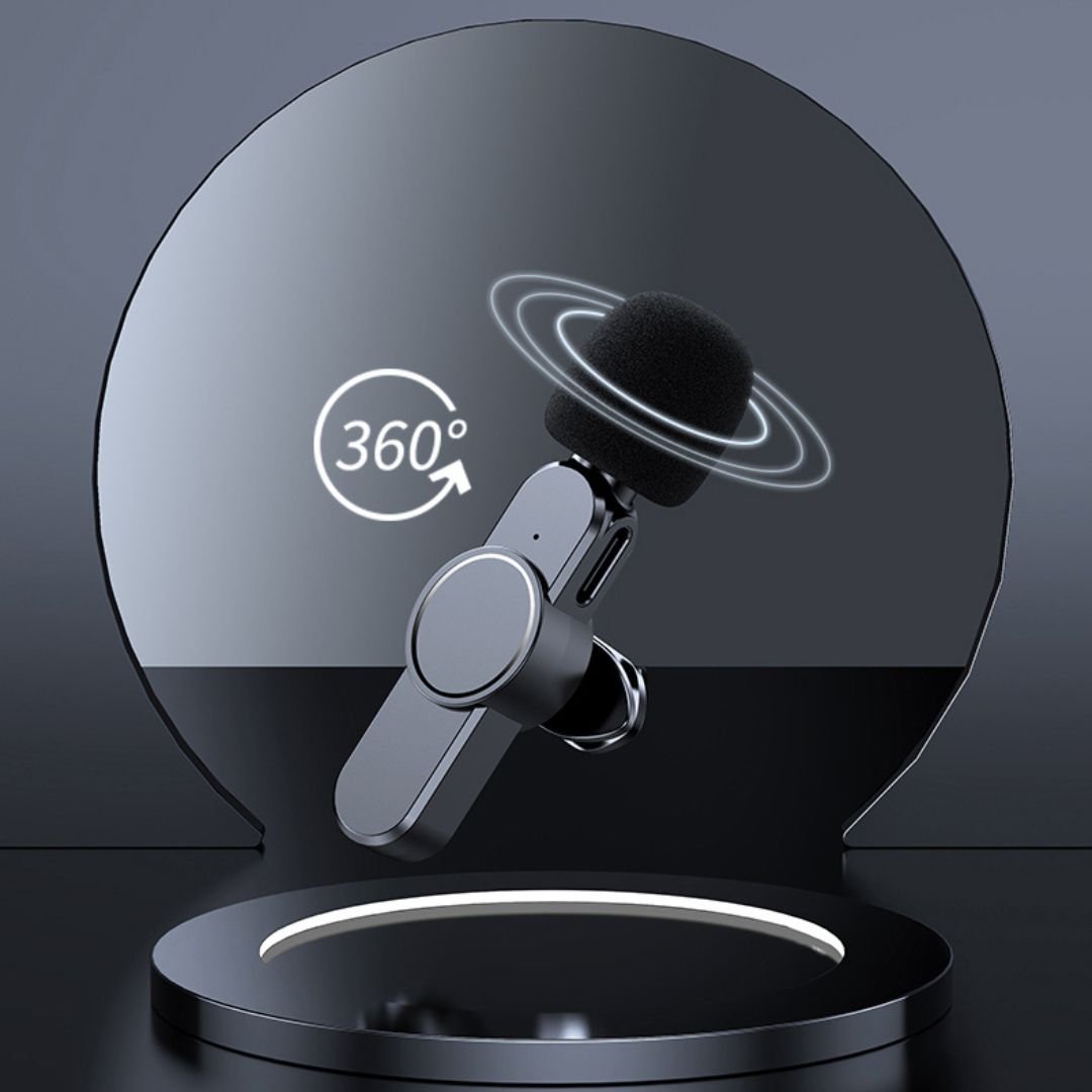 Micrófono inalámbrico mini para smartphone – Micro de solapa con reducción de ruido y 10 h de batería