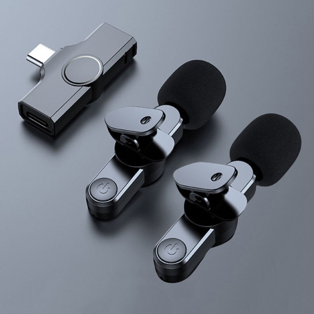 Micrófono inalámbrico mini para smartphone – Micro de solapa con reducción de ruido y 10 h de batería
