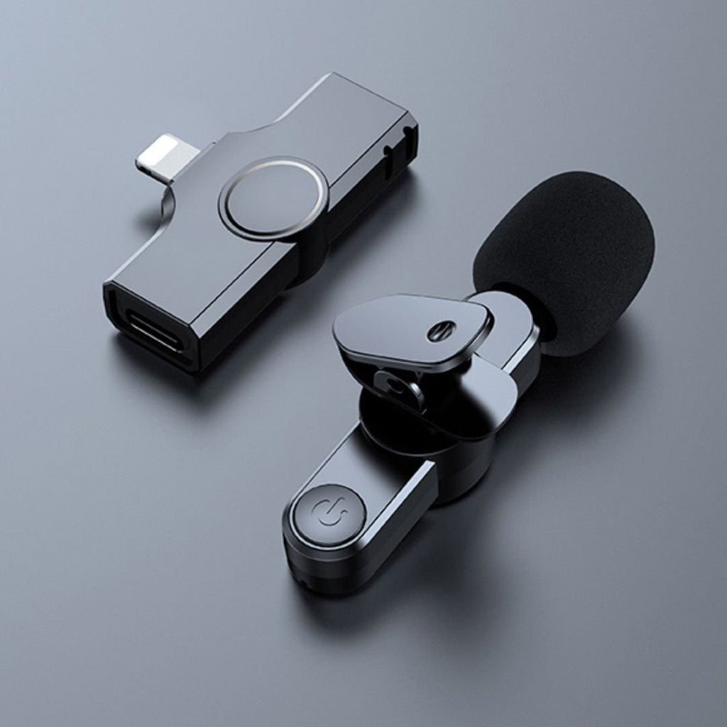 Micrófono inalámbrico mini para smartphone – Micro de solapa con reducción de ruido y 10 h de batería