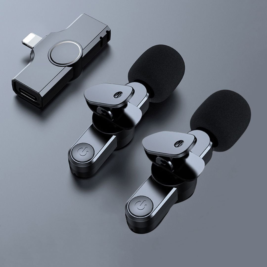 Micrófono inalámbrico mini para smartphone – Micro de solapa con reducción de ruido y 10 h de batería