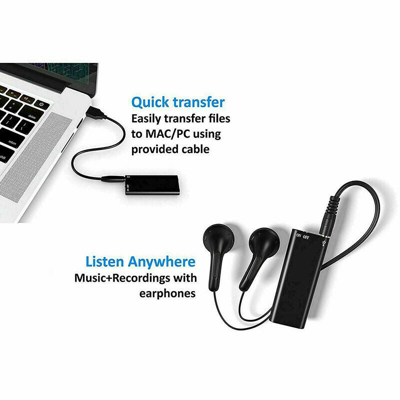 Mini grabadora de voz con memoria USB 8 GB