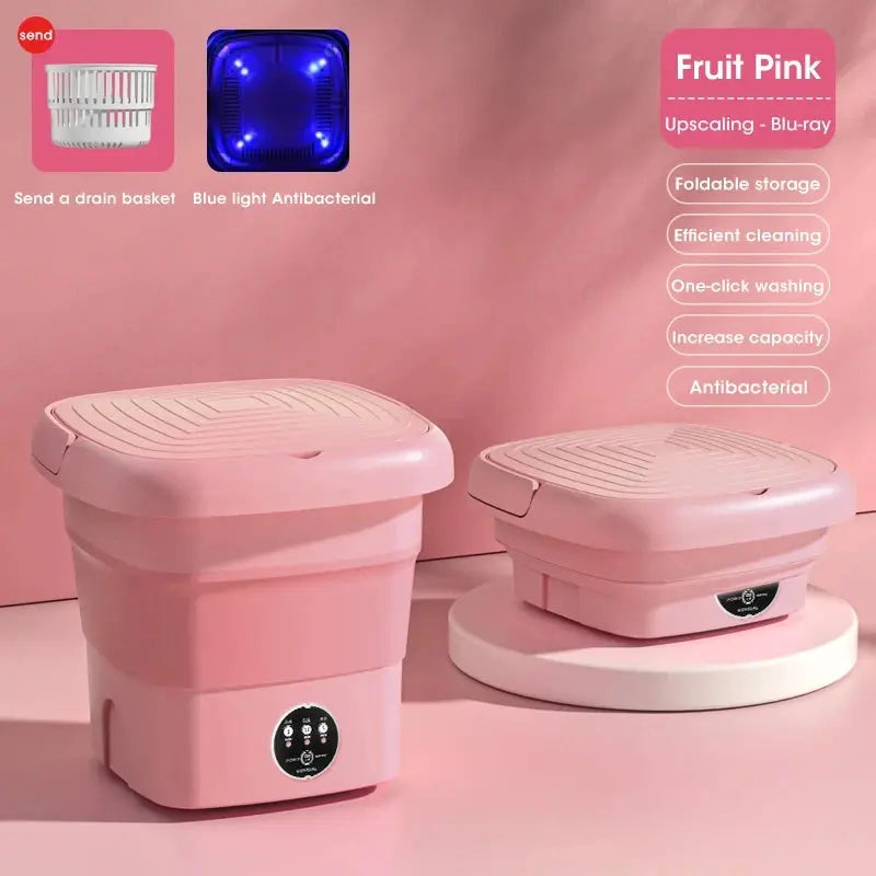 Mini lavadora plegable 4,5 L – compacta y delicada