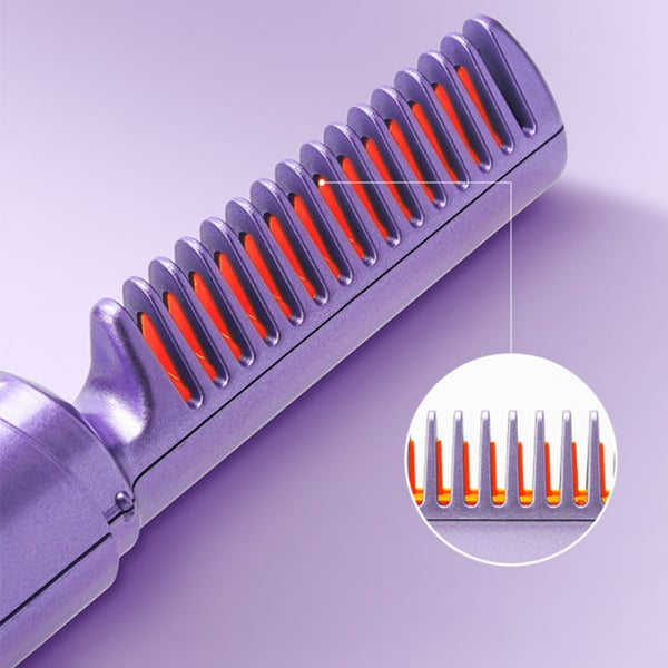 Mini plancha de pelo recargable con peine integrado