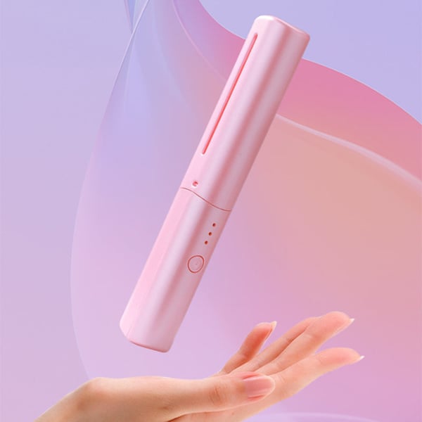 Mini plancha de pelo recargable con peine integrado
