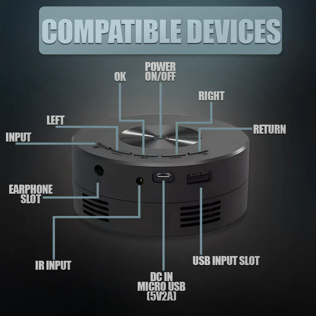 Mini proyector portátil Ultra HD