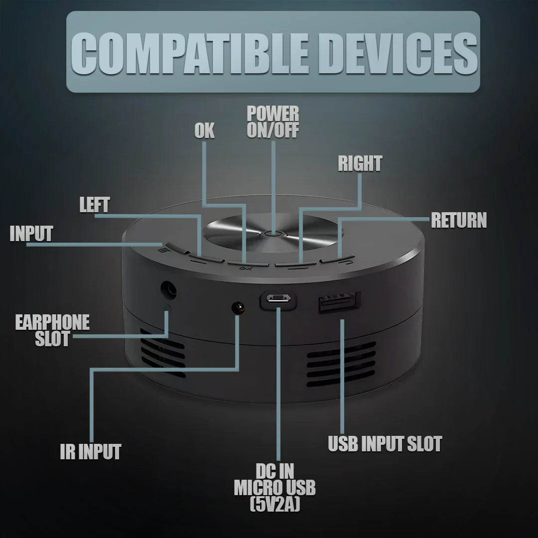 Mini proyector portátil Ultra HD
