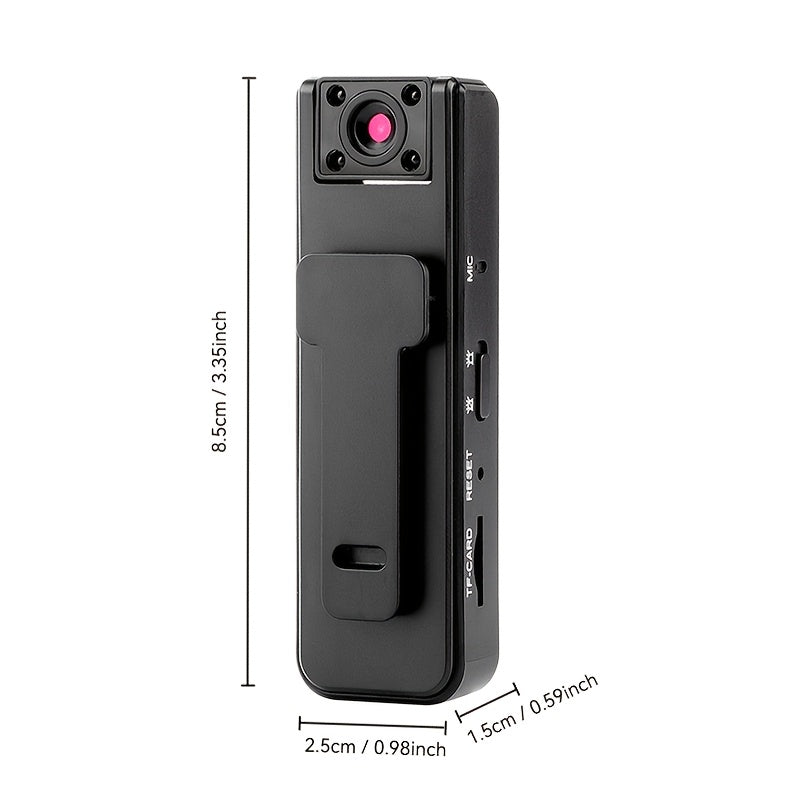Minicámara con pinza para grabación de vídeo