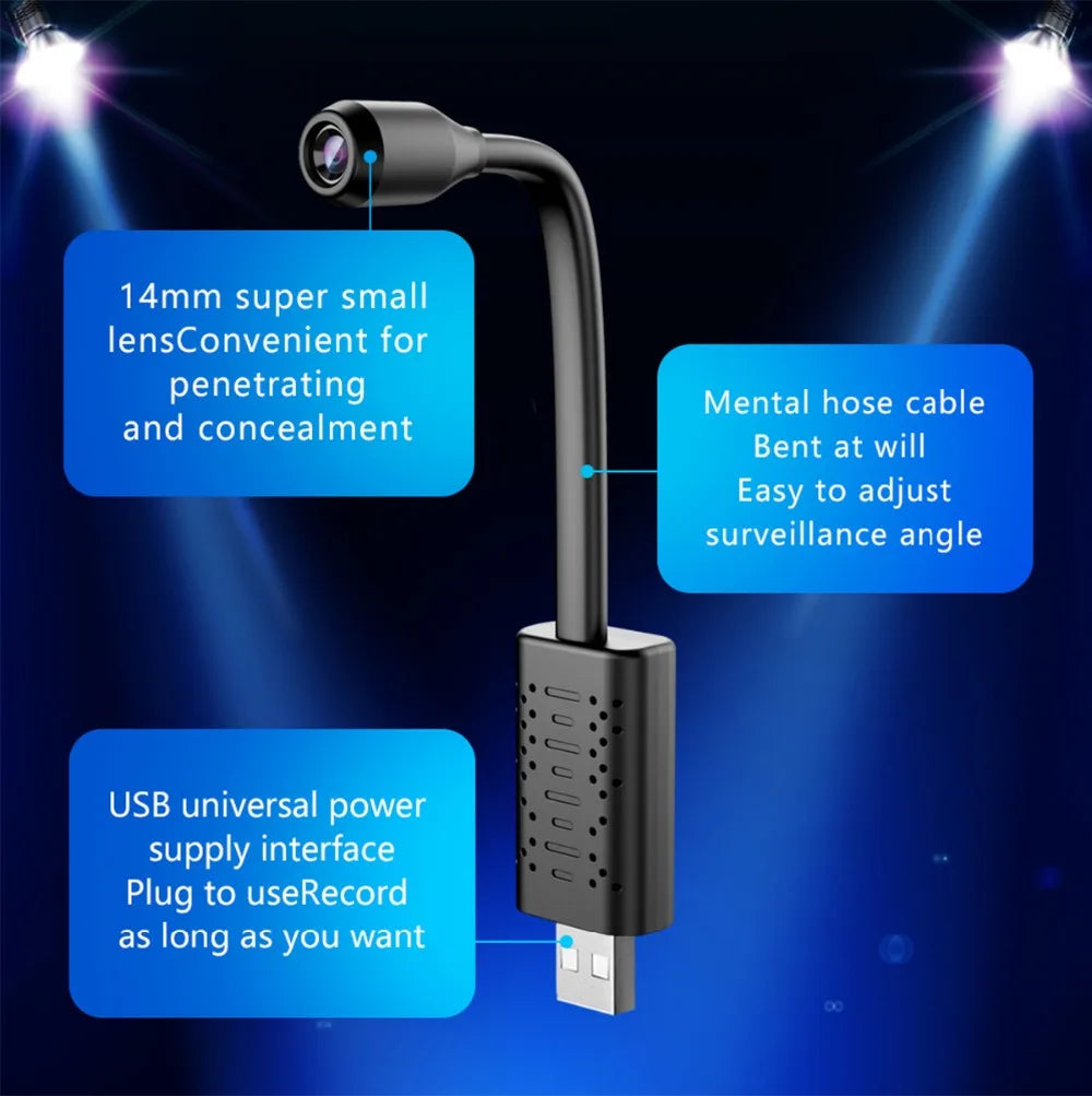 Minicámara de vigilancia HD USB