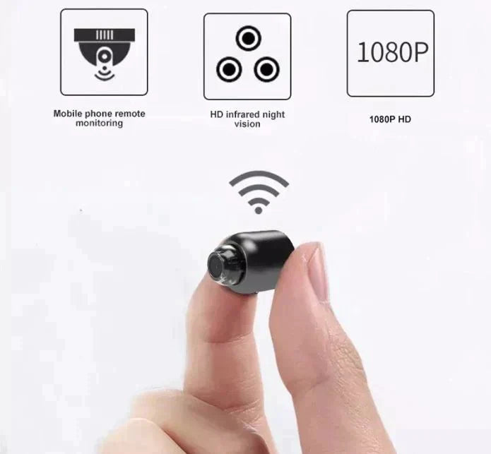 Minicámara WiFi de vigilancia con visión nocturna