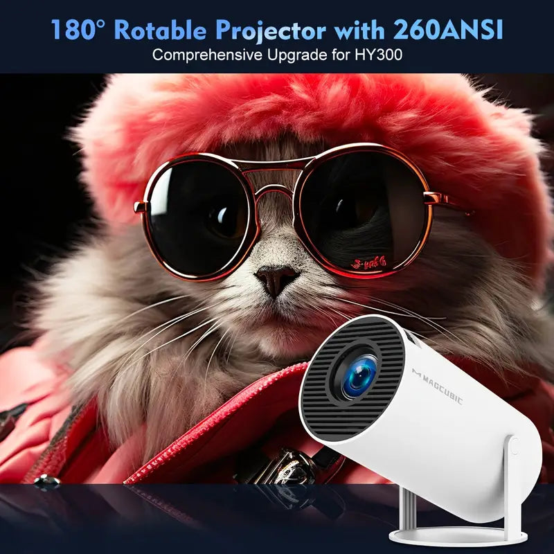 Miniproyector 4K Magcubic HY300 con Android 11, WiFi 6 dual y 260 ANSI