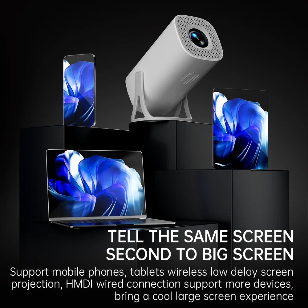 Miniproyector CineNova con Android 11, 720P HD y compatible con 4K