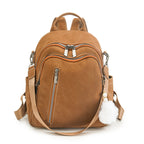 Mochila de polipiel con múltiples bolsillos
